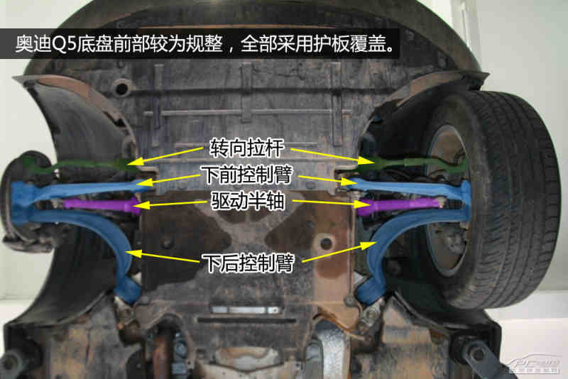 做工真不赖 奥迪q5 40tfsi底盘实拍解析